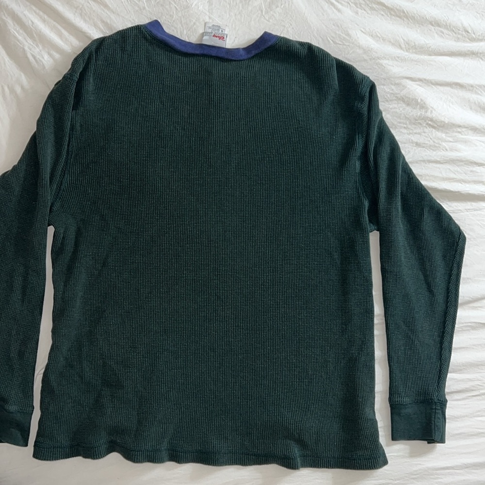 Vintage Disney Green Long Sleeve Goofy Henley Shirt - Picture 4 of 5